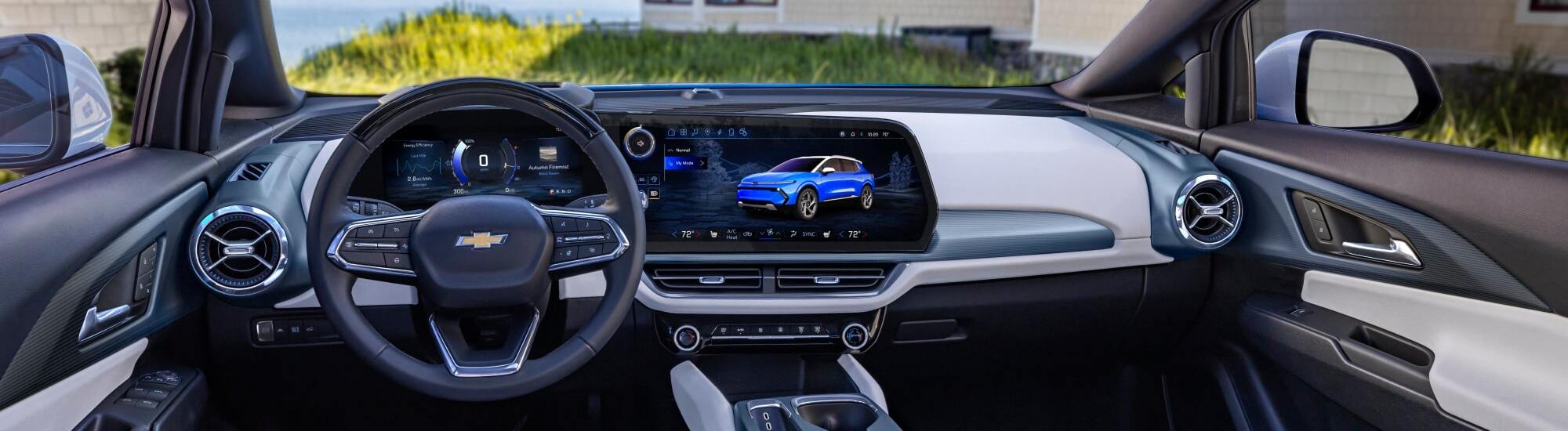 Multimedia screen inside 2025 Chevrolet Equinox EV.